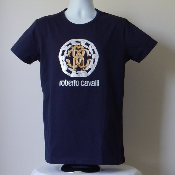 ROBERTO CAVALLI SIGNATURE MULTICOLOR LOGO T Shirt - Picture 1 of 4